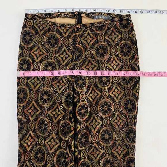 Vintage Bisou Bisou Boho Lace Brocade Pants Sz M - Picture 3 of 9
